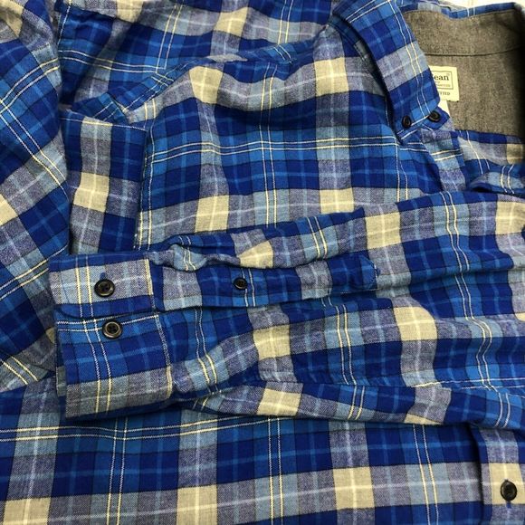 LL Bean Men Long Sleeve Slightly Fitted Flannel Shirt Size Extra Large B216 18 - Picture 8 of 12